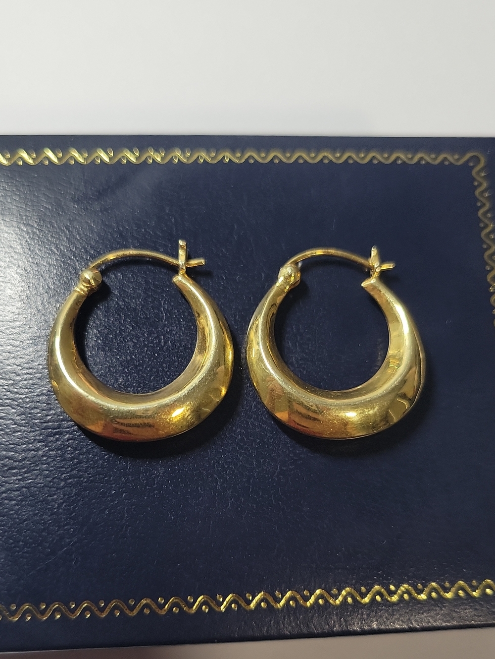 Classic Gold Plated Crescent Hoop Earrings - Women Jewelry